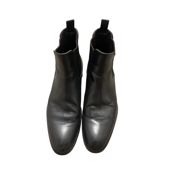 To Boot New York Adam Derrick Mens Black Leather Chelsea Boots Size 10 Italy